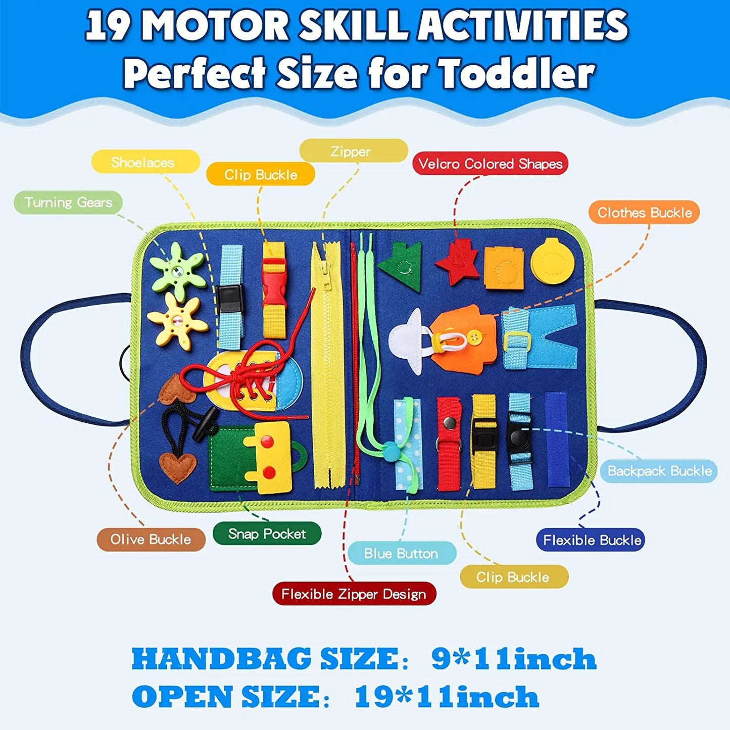 Kids Busy Board Educational Activity Sensory