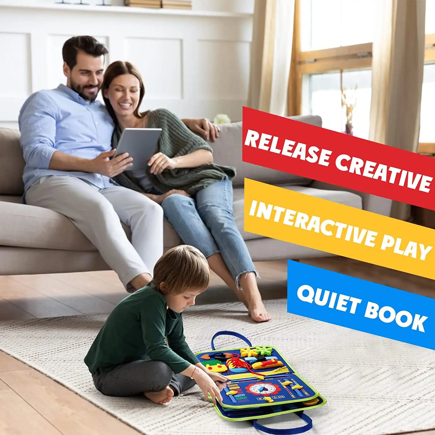 Kids Busy Board Educational Activity Sensory